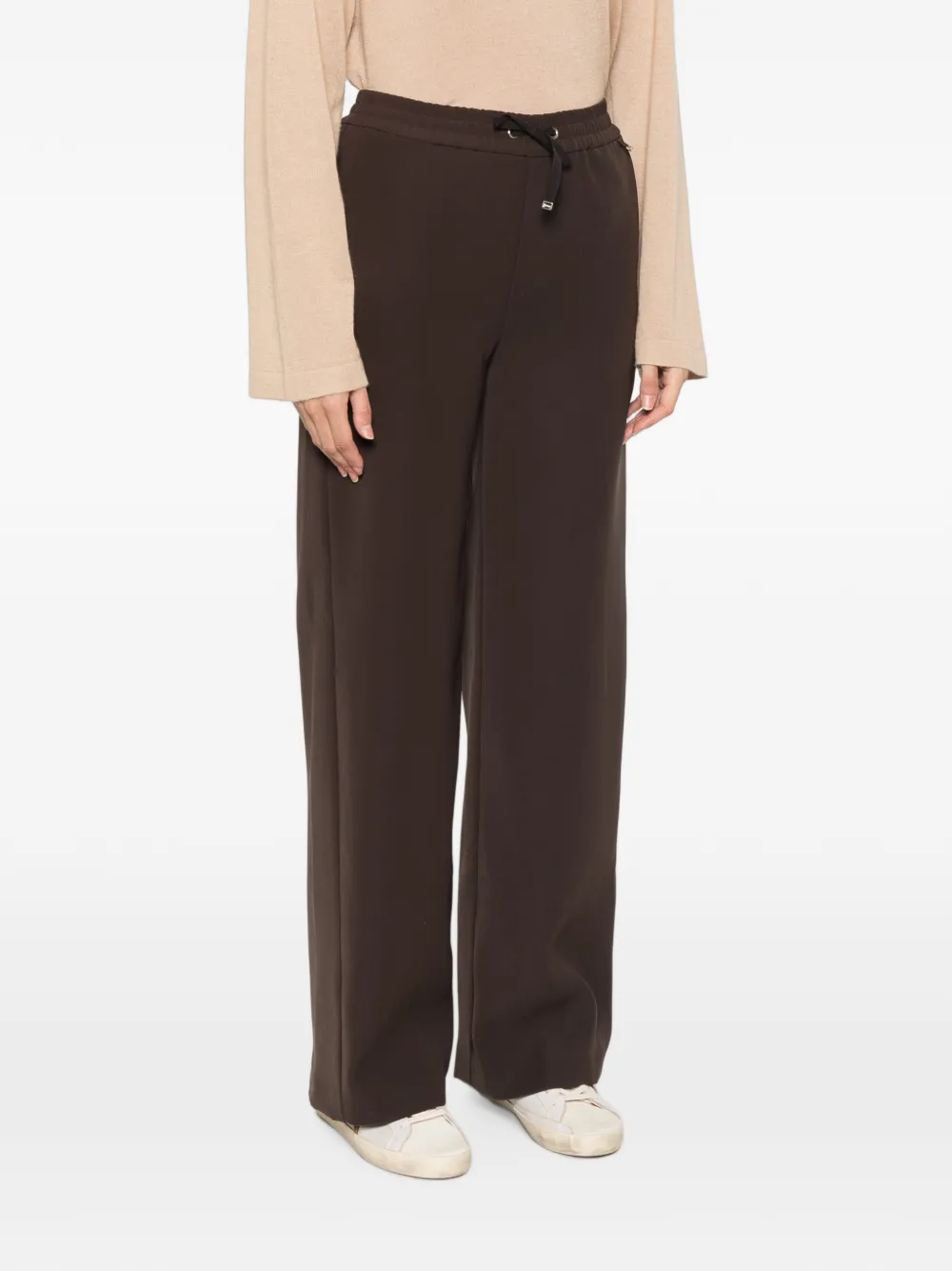 Herno Broek met wijde pijpen Bruin