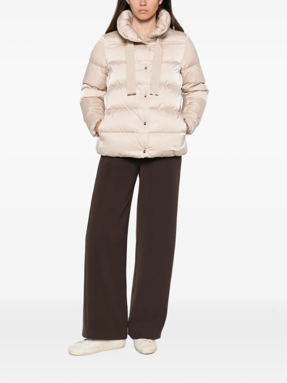 Herno Broek met wijde pijpen Bruin