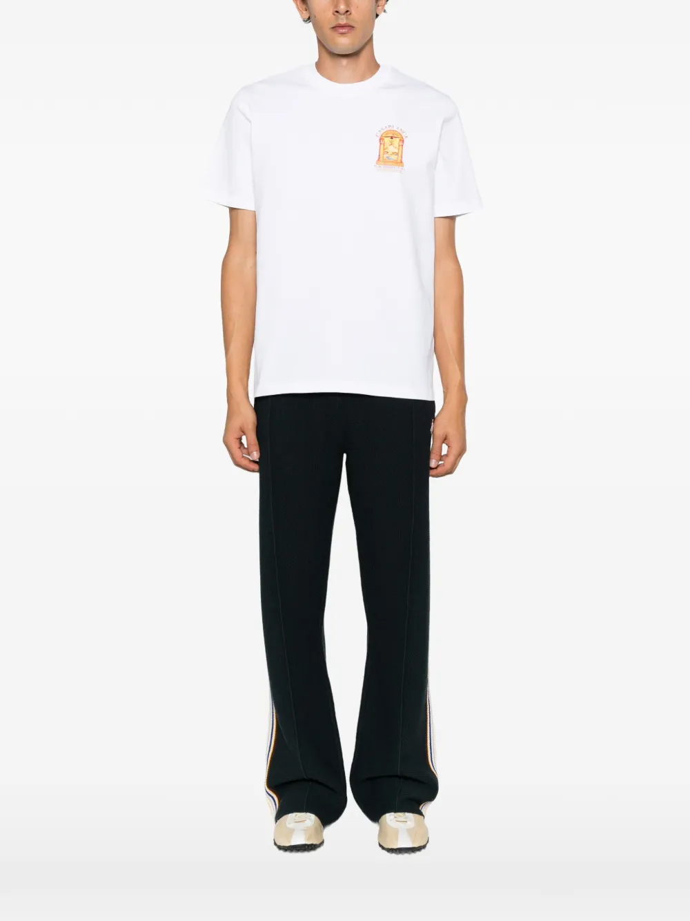 Casablanca T-shirt met grafische print Wit