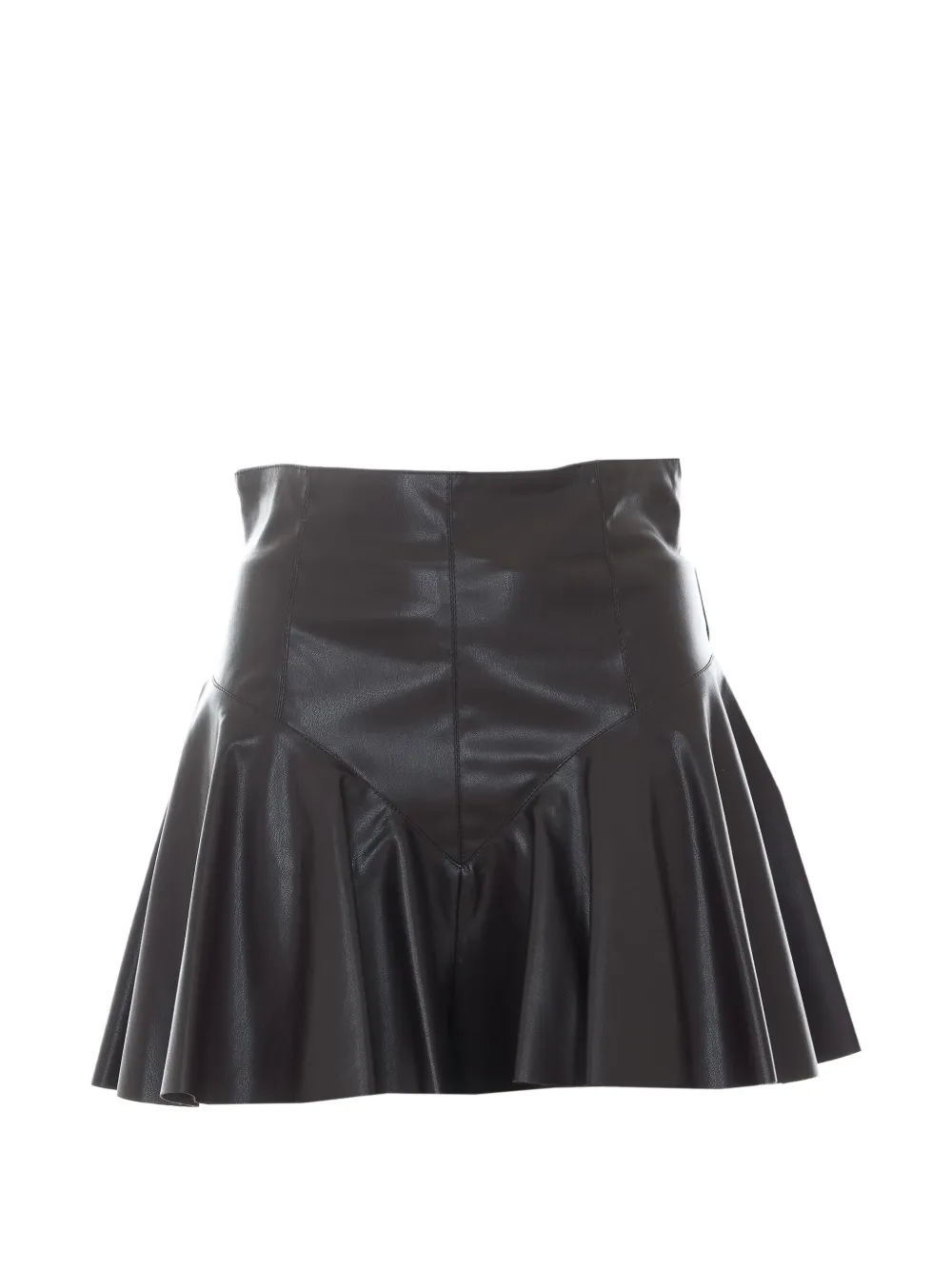 Aniye By Caly faux-leather flared mini shorts - Schwarz
