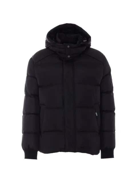 Add quilted hooded jacket