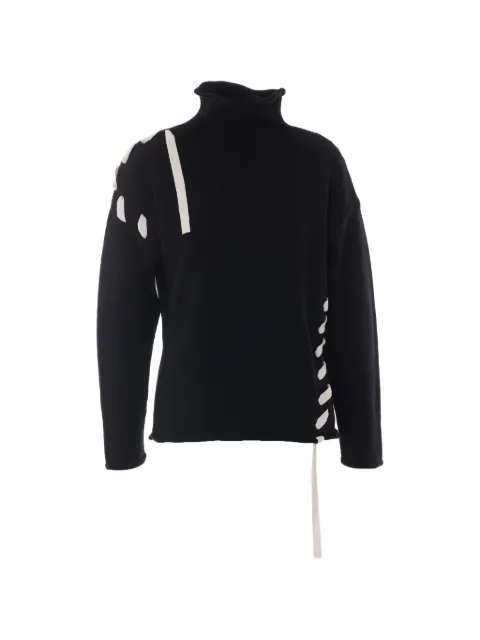 ALPHA STUDIO high-neck tape-detail sweater