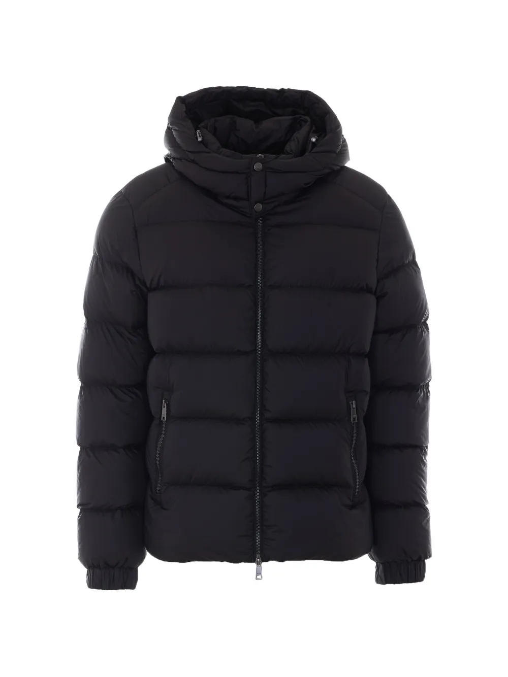 Add Hooded Quilted Jacket In Black