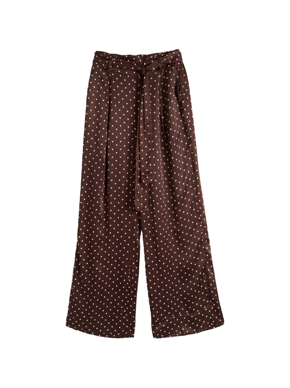 Chinti & Parker Broek met stippen en ceintuur Bruin