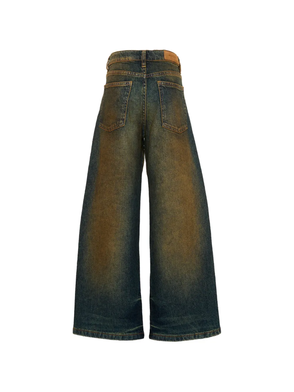 Palm Angels Kids Jeans met logoprint Blauw
