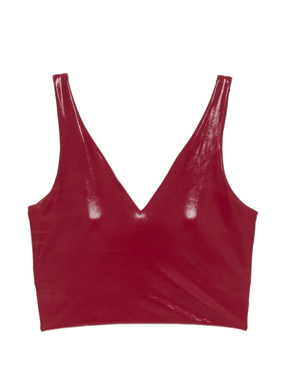 MACRON V-neck cropped performance top - Rot