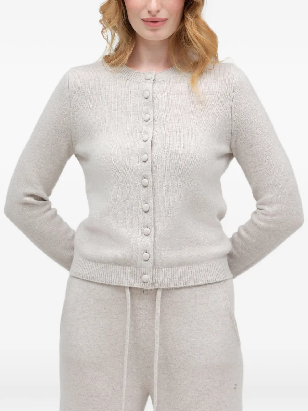 Chinti & Parker Camille vest met knopen Beige