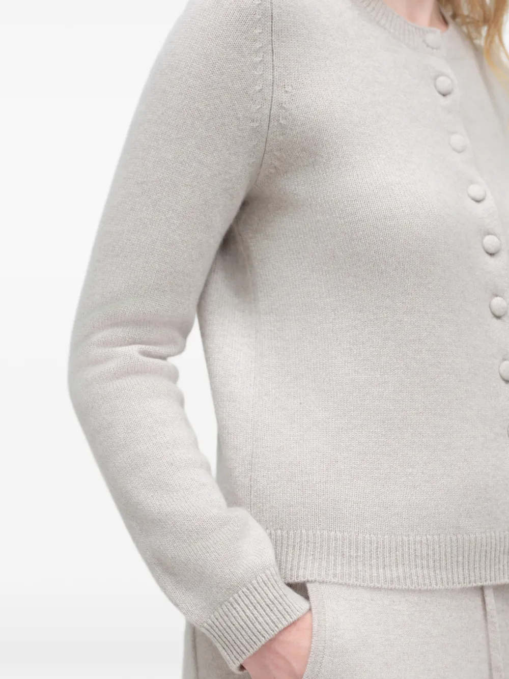 Chinti & Parker Camille vest met knopen Beige