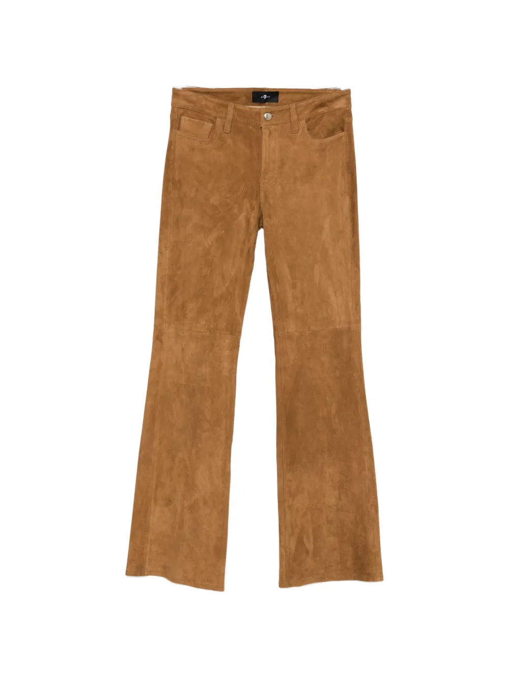 7 For All Mankind Dojo suede flared trousers - Braun