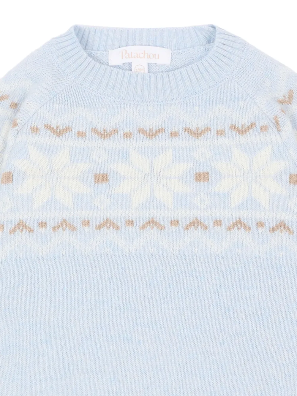 Patachou Fair Isle gebreide trui Blauw