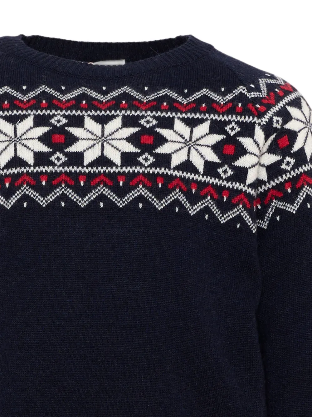 Patachou Fair Isle trui met ronde hals Blauw