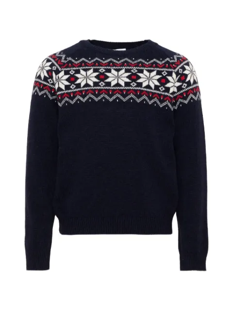 Patachou Fair Isle crew-neck sweater