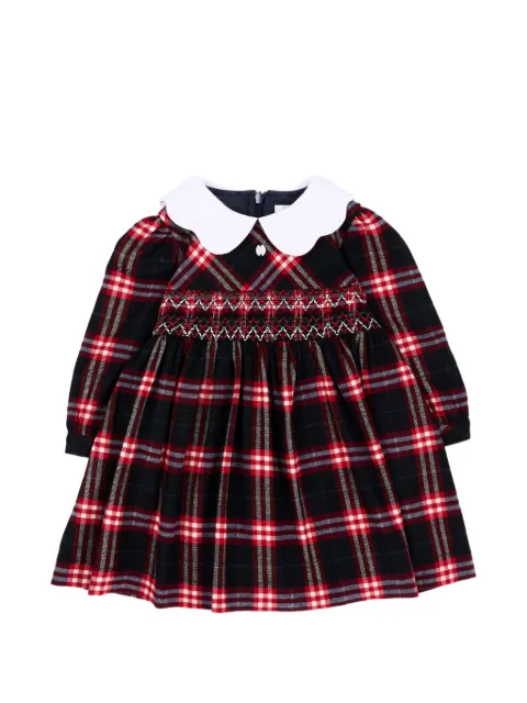 Patachou tartan smocked dress