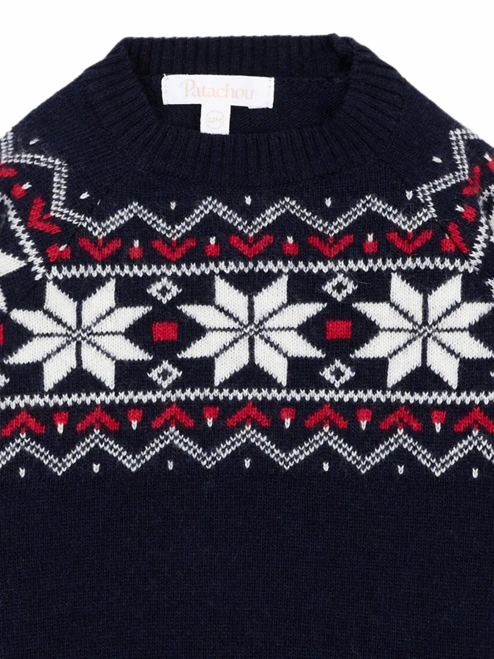 Patachou Fair Isle trui met knoopsluiting Blauw
