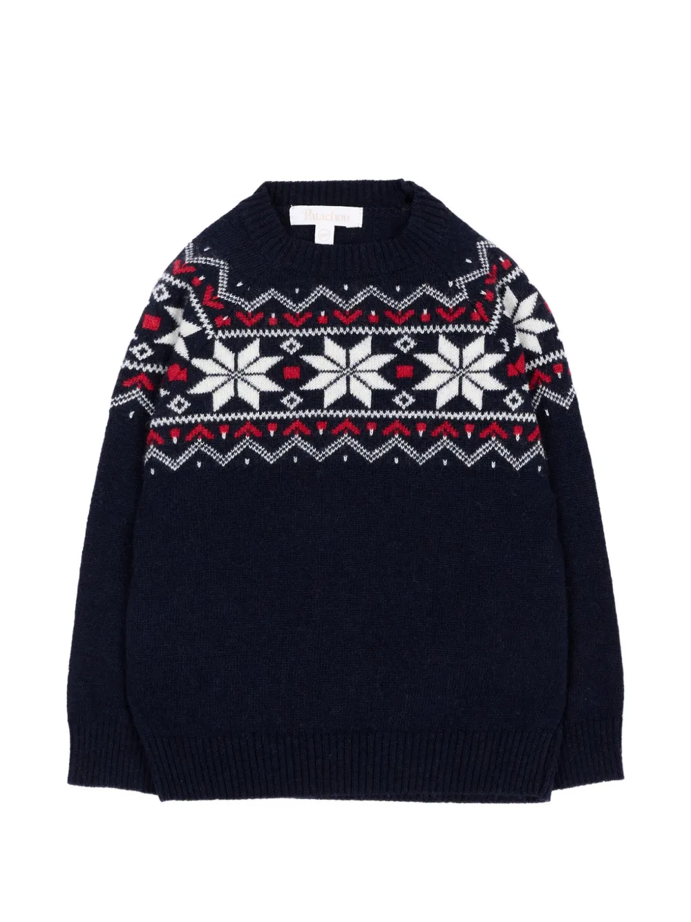 Patachou Maglione Fair Isle con bottoni - Blu