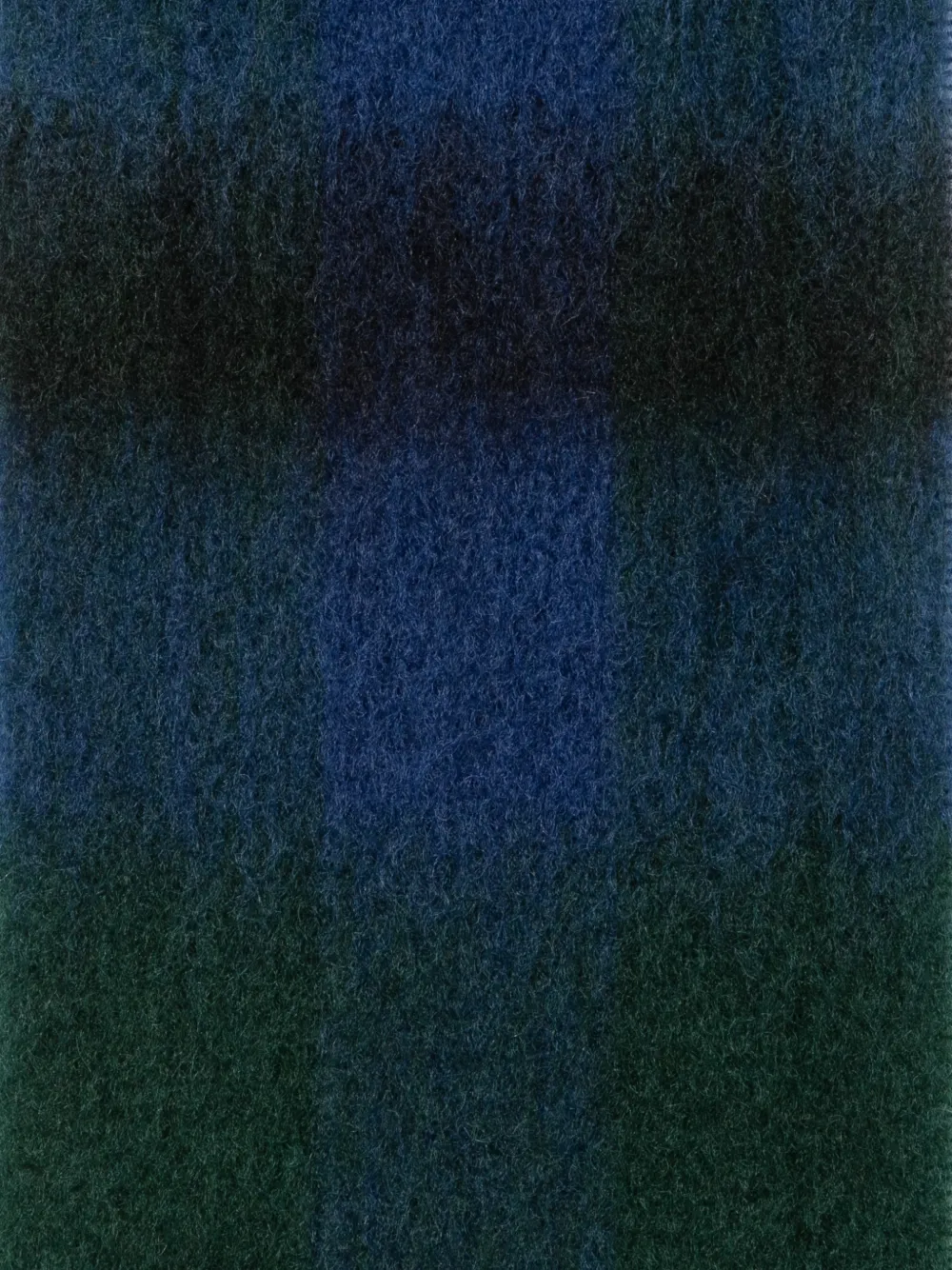 The Row Creana Checked Fringed Scarf in Green, view 2