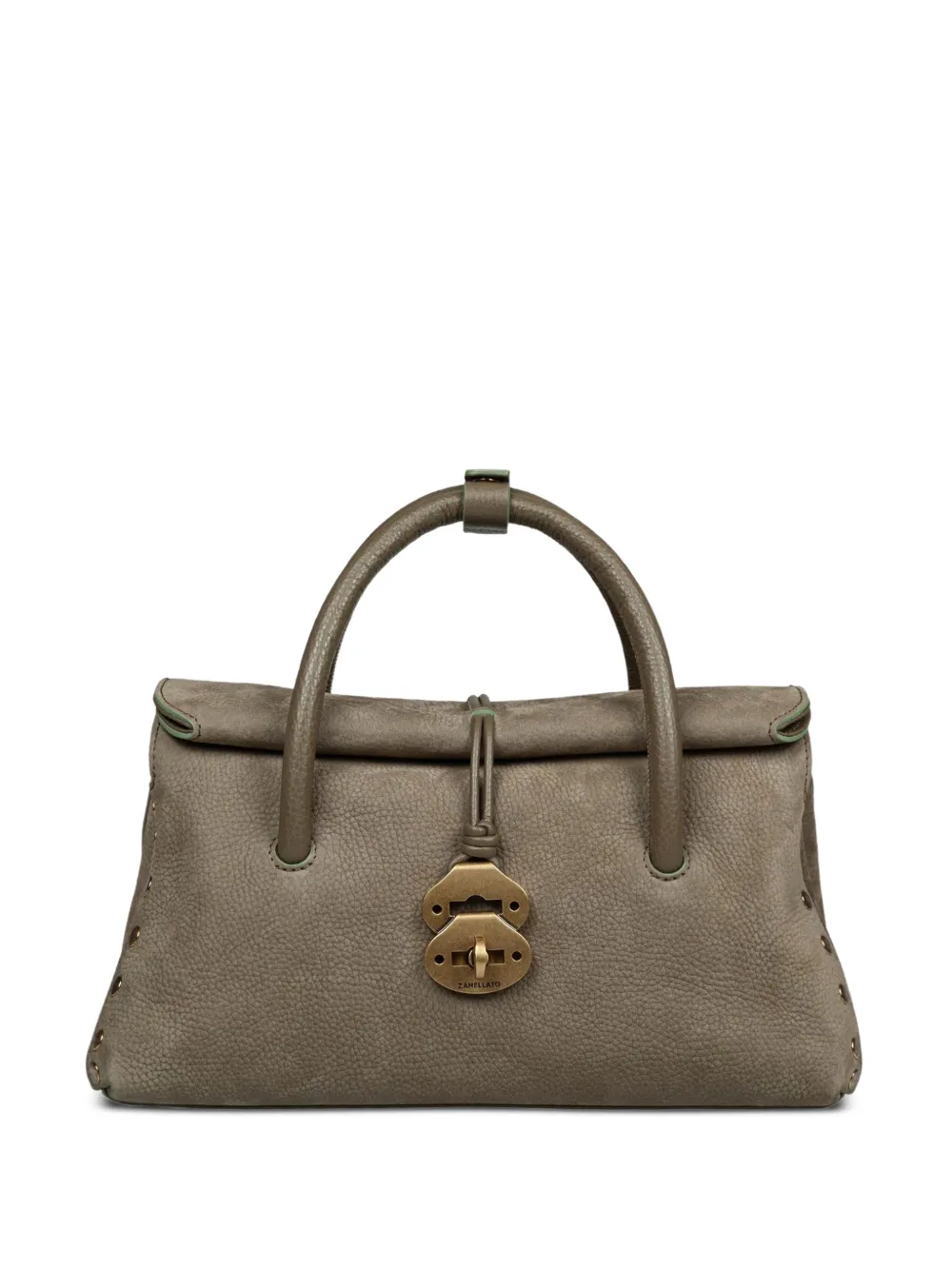 Zanellato Moretta shopper verfraaid met studs Groen