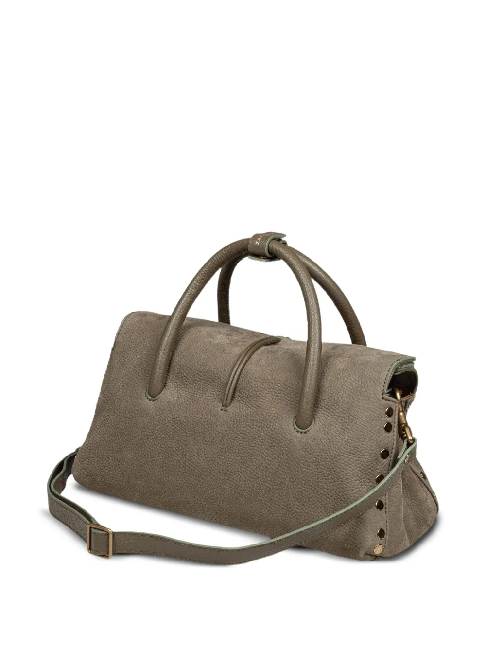 Zanellato Moretta shopper verfraaid met studs Groen
