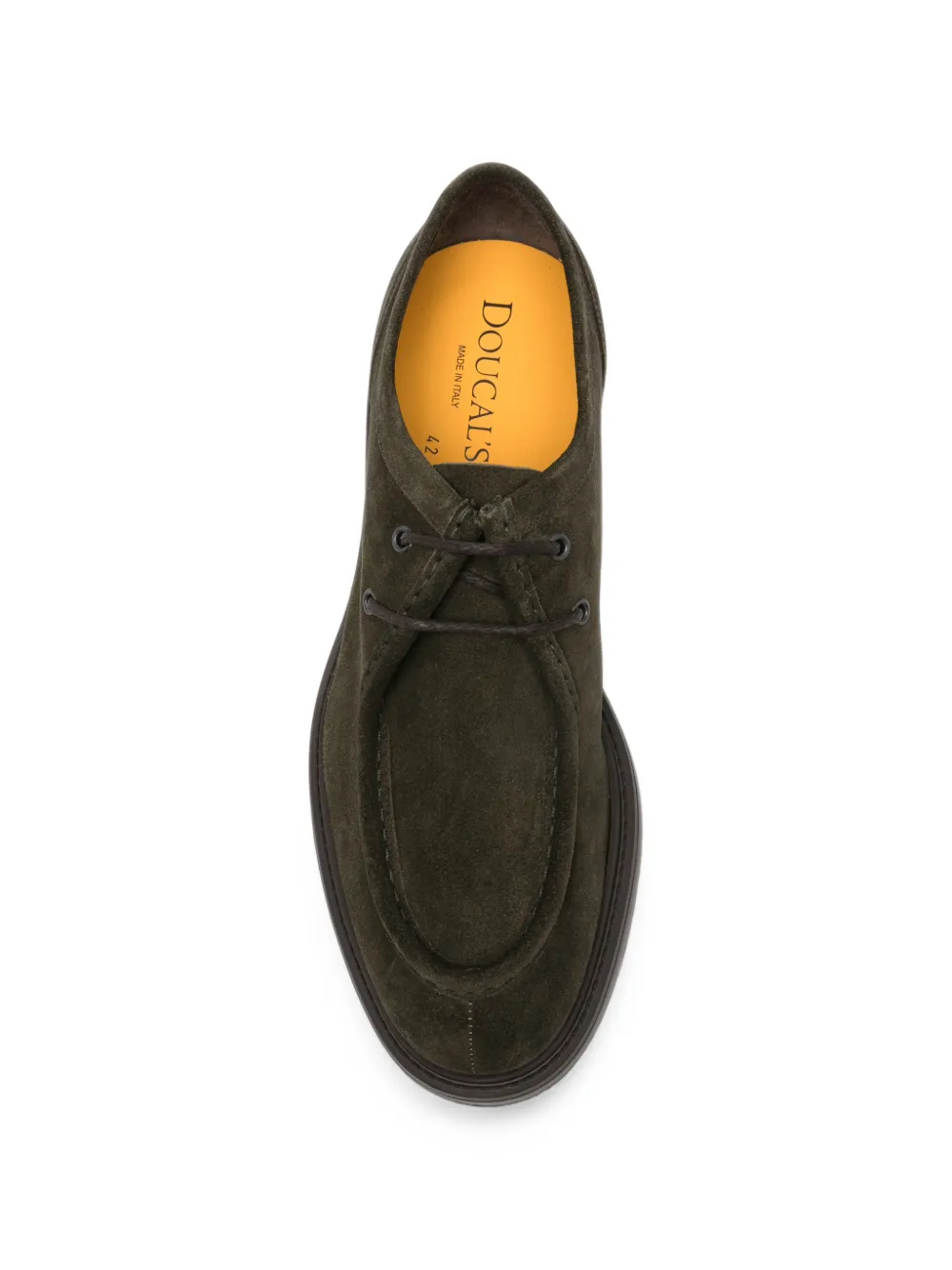Doucal's Janus leather Derby shoes Groen