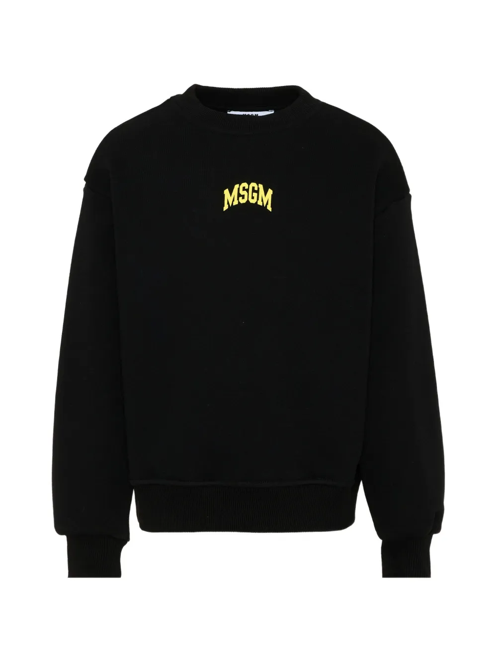 MSGM Kids Felpa con stampa logo - Nero