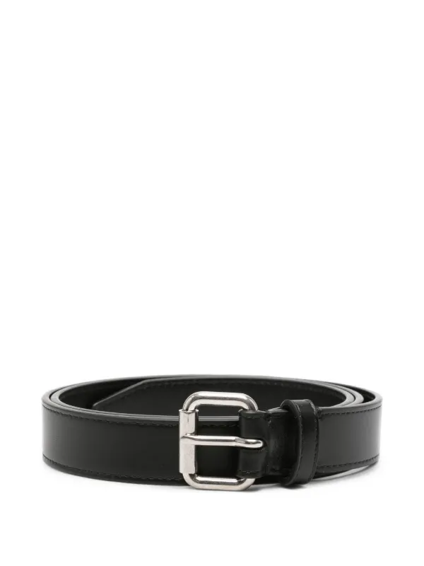 The Row Geo Leather Belt in Black