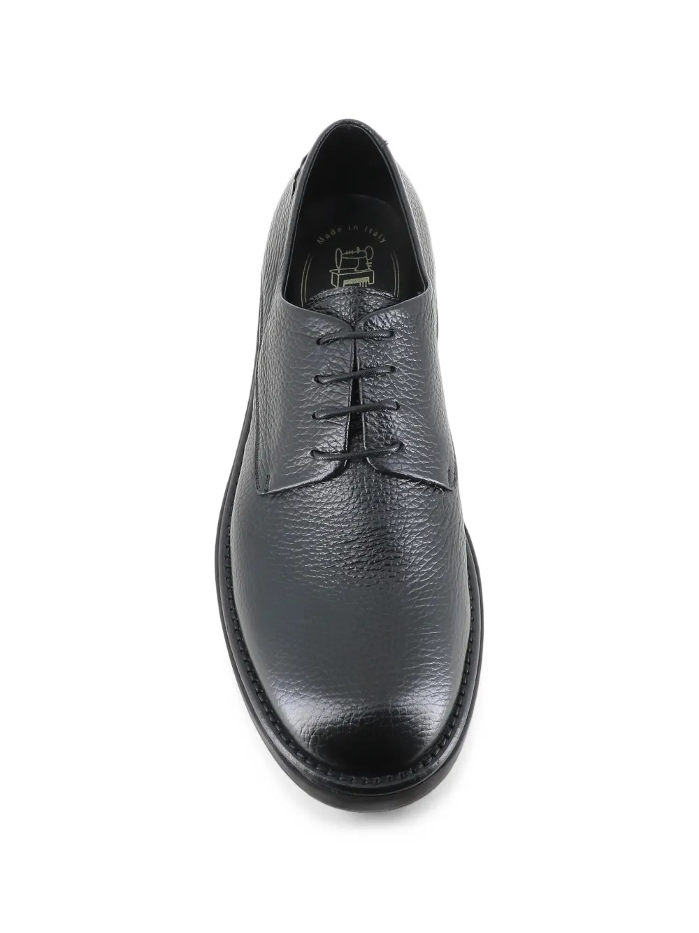 Alexander Hotto Deby grainy leather Derby shoes Zwart