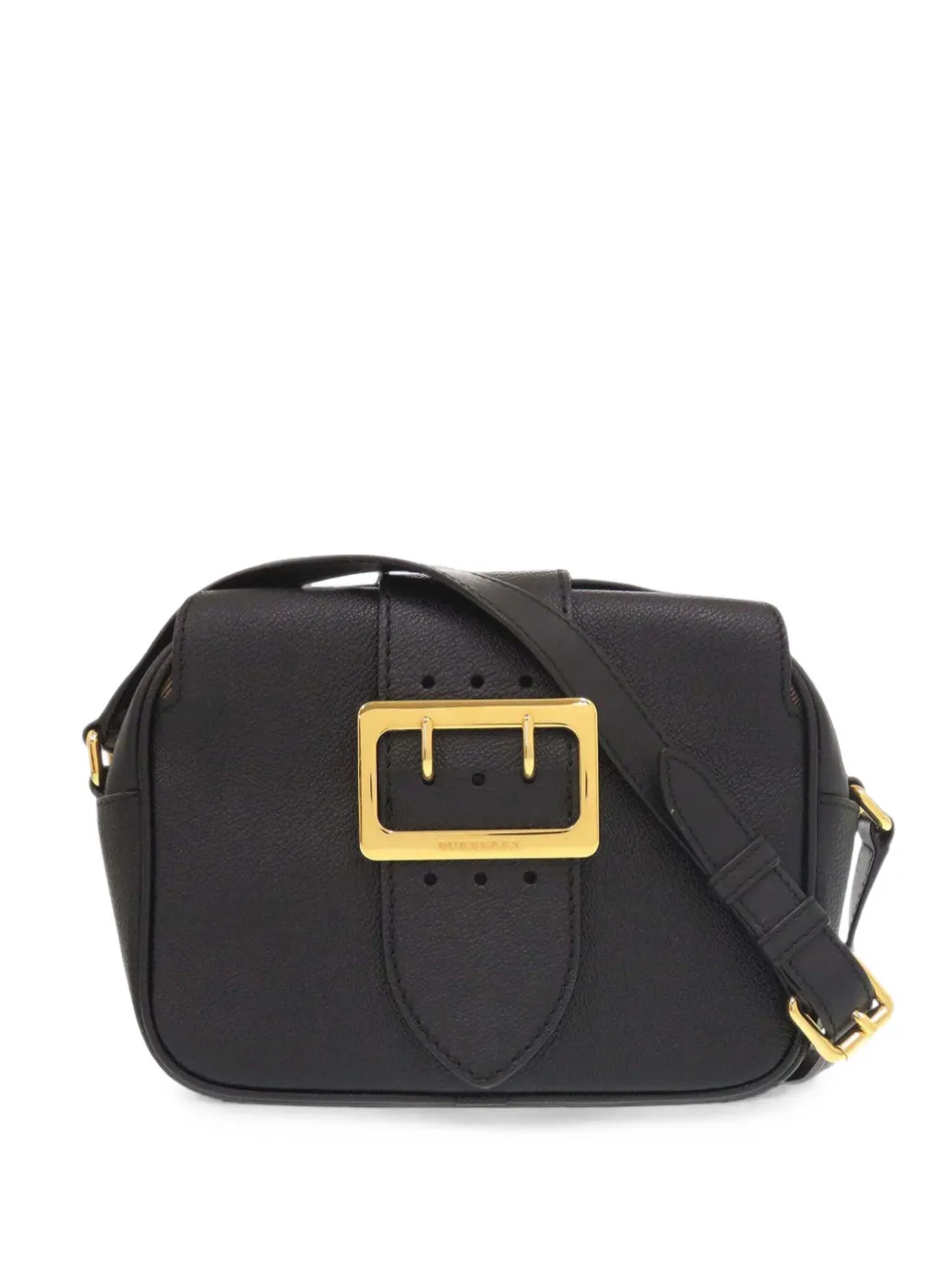 Burberry Pre-Owned 2000-2017 Small Soft Grained Calfskin Buckle crossbody bag - Nero