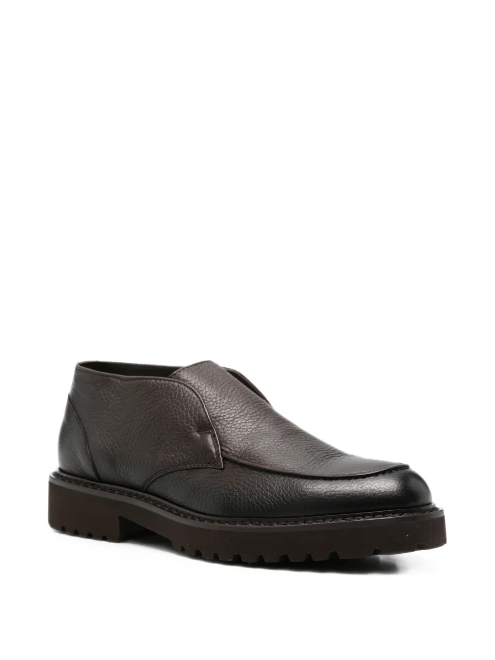 Doucal's grained leather boots Bruin