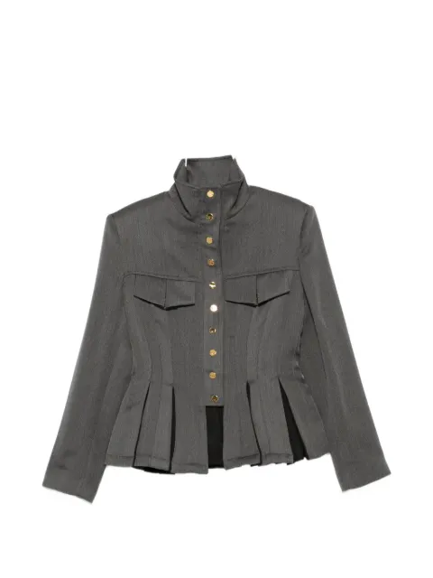 Elisabetta Franchi peplum-hem high-neck fitted jacket