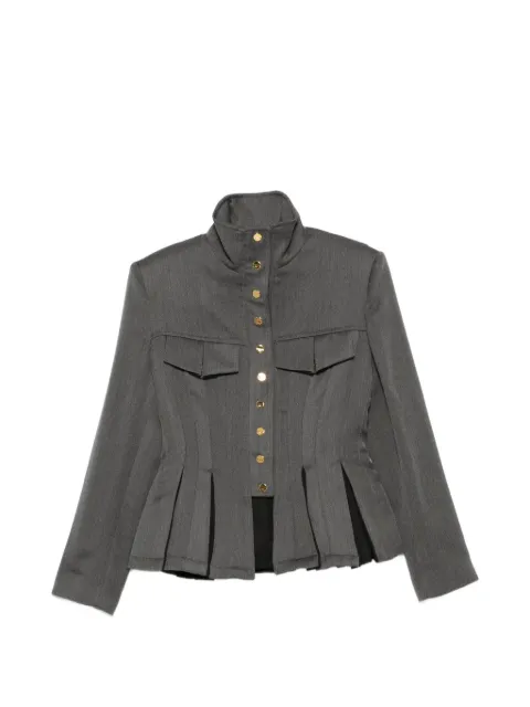 Elisabetta Franchi peplum-hem high-neck fitted jacket