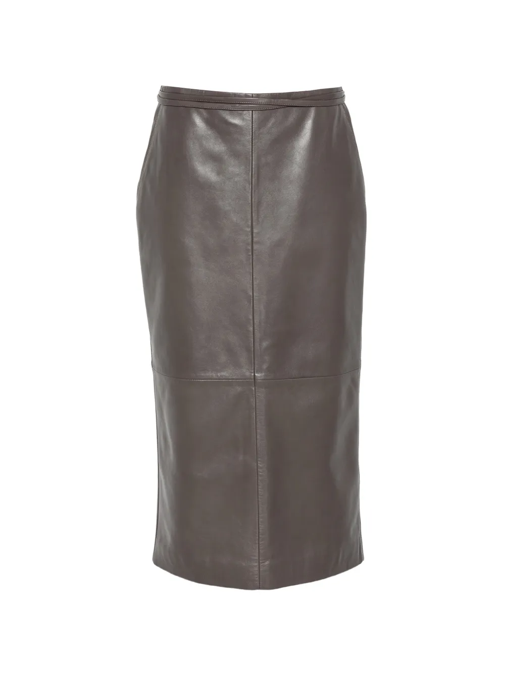 Alberta Ferretti Gonna con inserti in pelle - Grigio