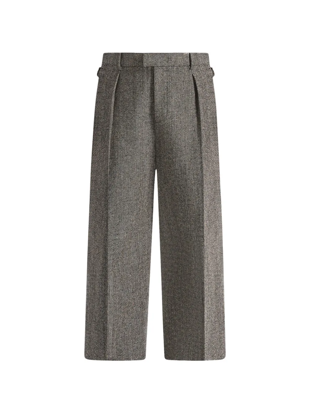 Manière De Voir Dorian in grey herringbone wool pleated trousers - Grigio