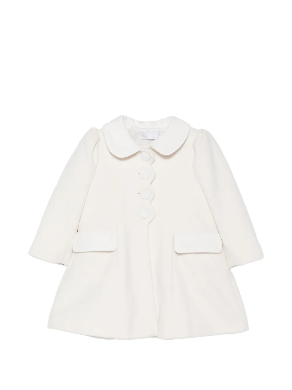 Colorichiari scalloped-edge coat - Weiß
