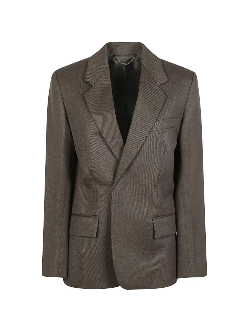 Victoria Beckham twill single-breasted blazer - Verde