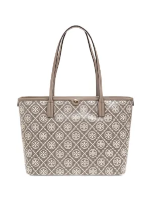 Tory Burch T-Monogram Zip Tote | Neutrals | FARFETCH