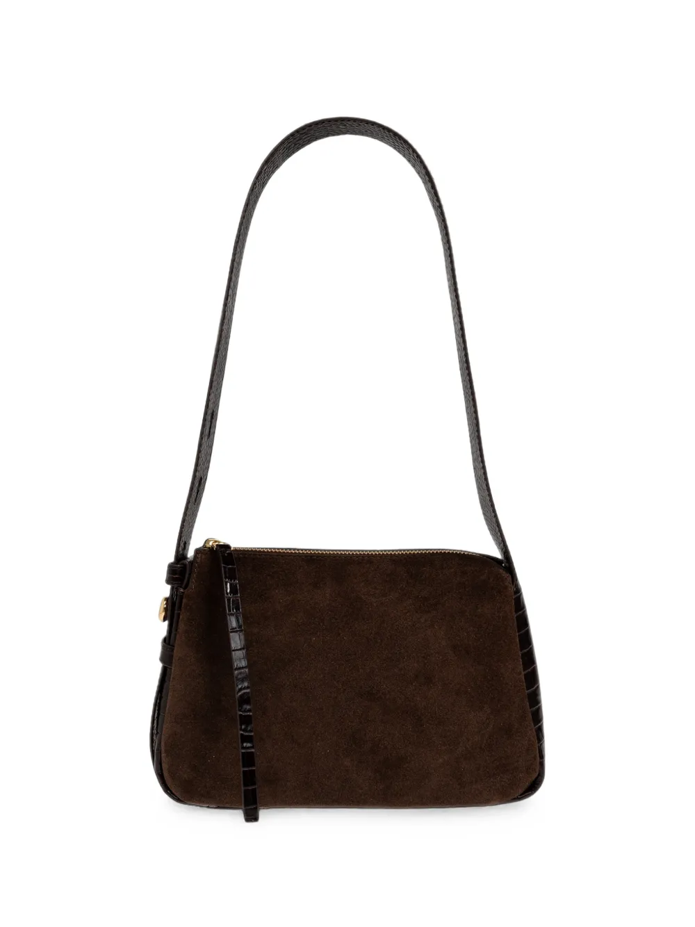 Tory Burch small ROMY suede shoulder bag - Marrone