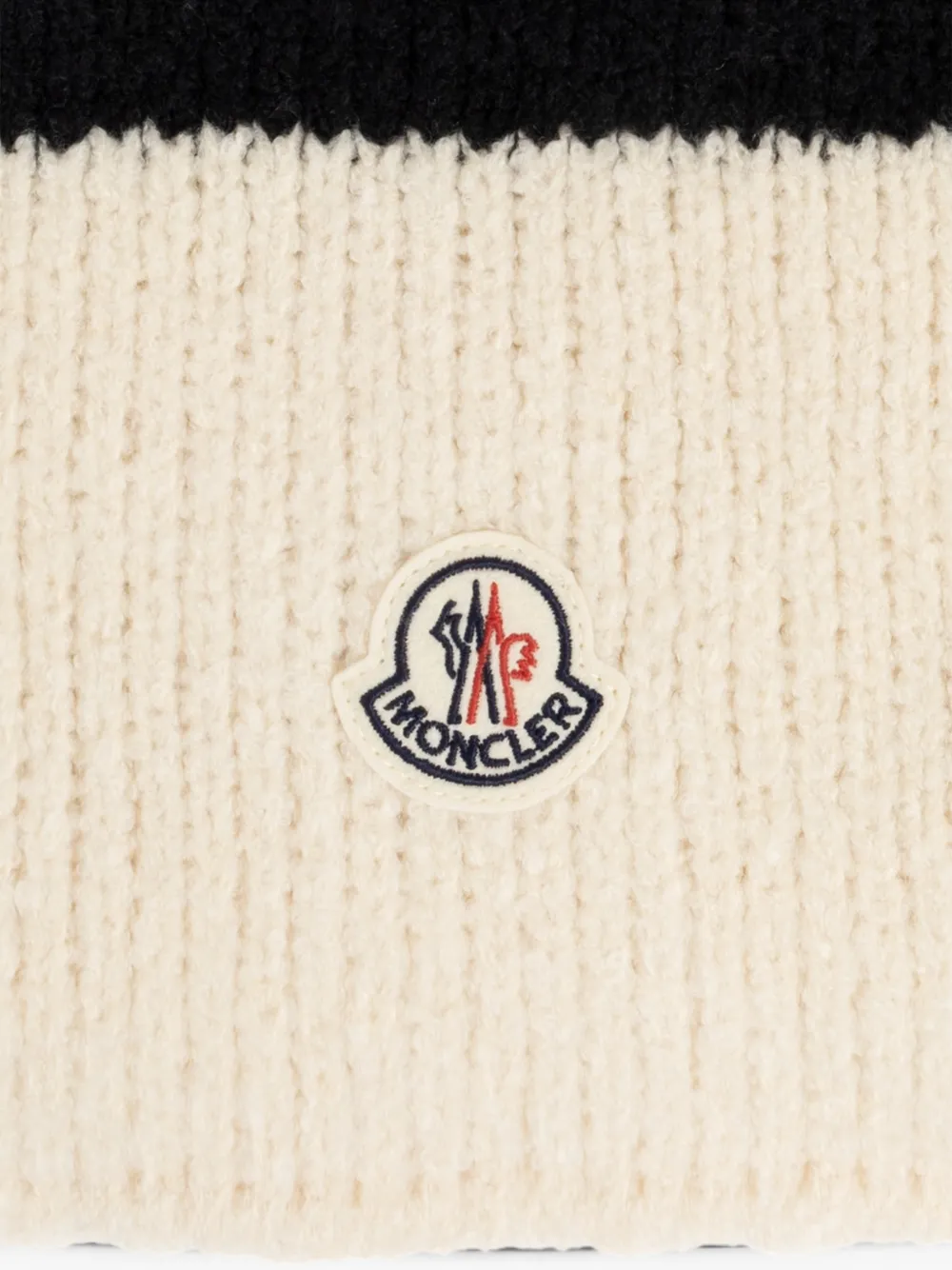 Moncler Sjaal met logopatch Zwart