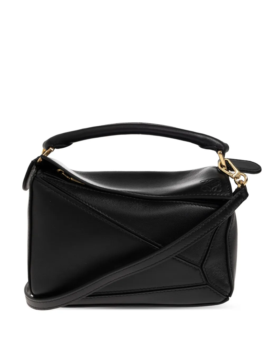 LOEWE mini Puzzle leather tote bag - Nero