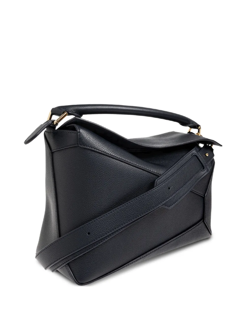 LOEWE Medium Puzzle Edge leren shopper Zwart