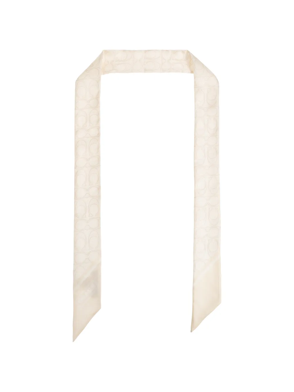 Coach monogram-print silk scarf - Toni neutri