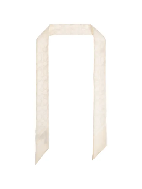Coach monogram-print silk scarf