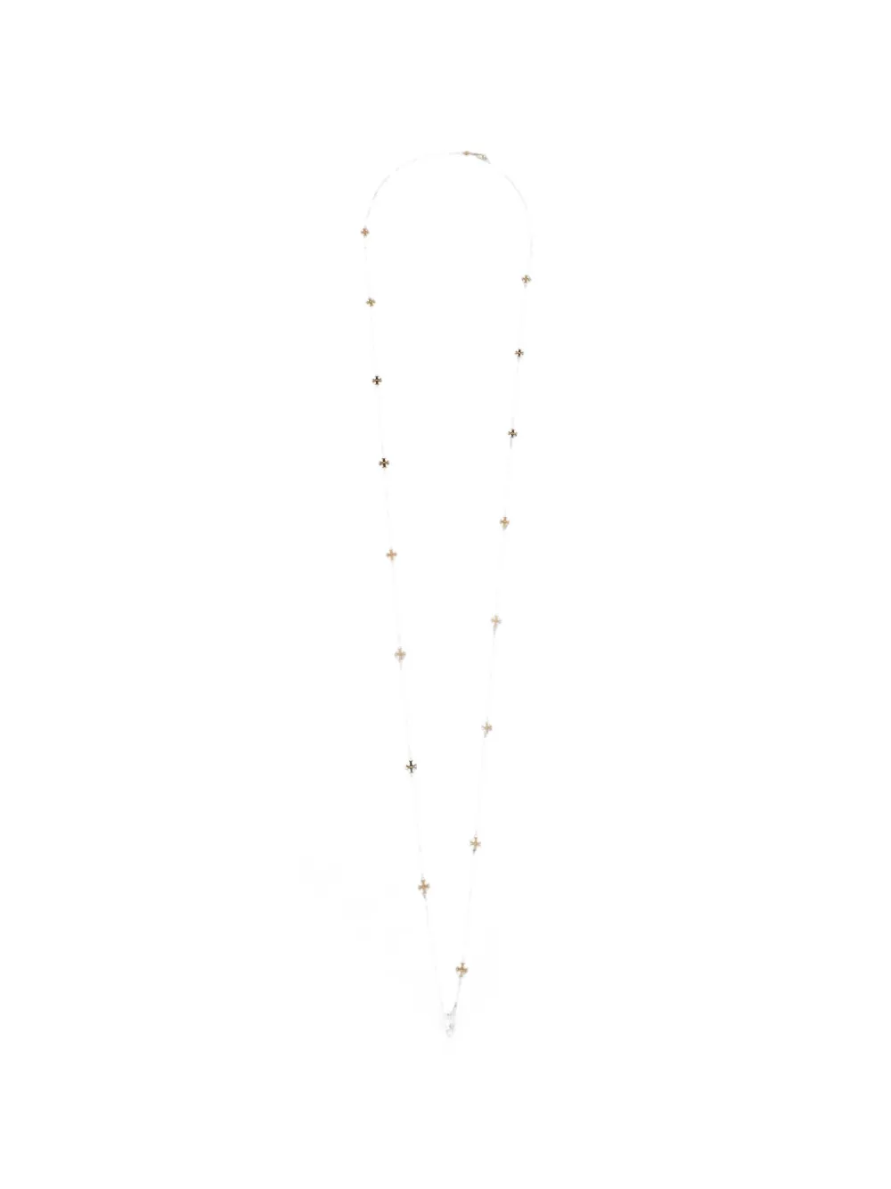 Tory Burch Miller logo-plaque necklace - Oro
