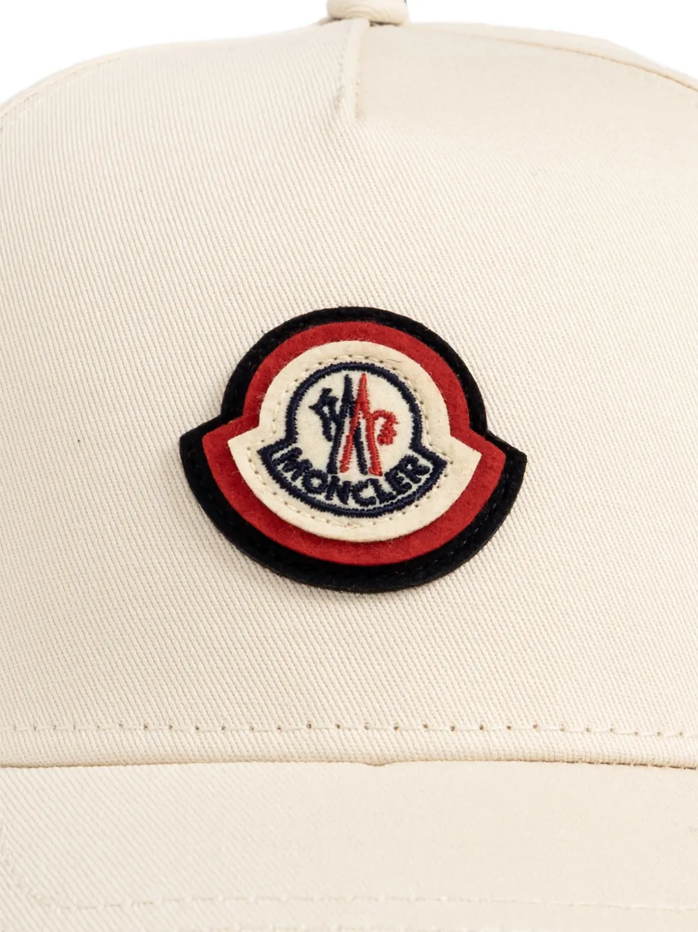 Moncler Honkbalpet met logopatch Beige