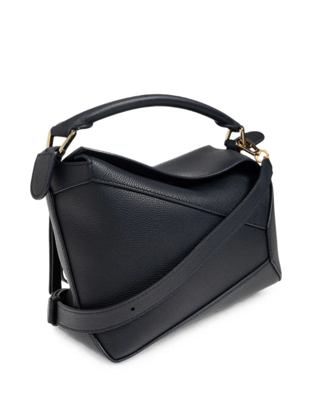 LOEWE small Puzzle Edge bag in soft grained calfskin Blauw