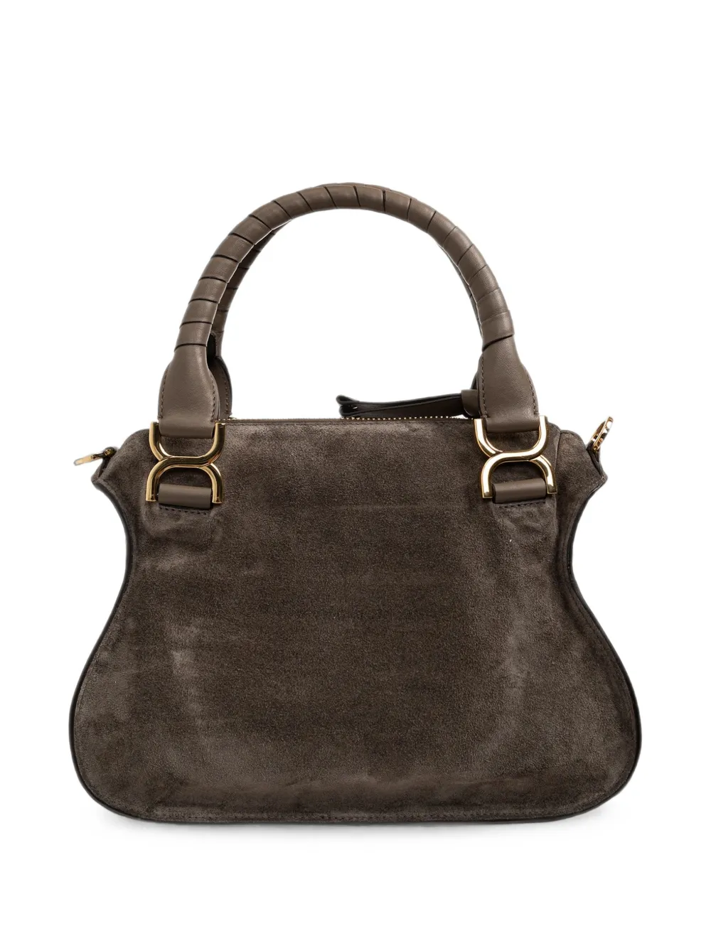 Chloé Marcie kleine suède shopper Bruin