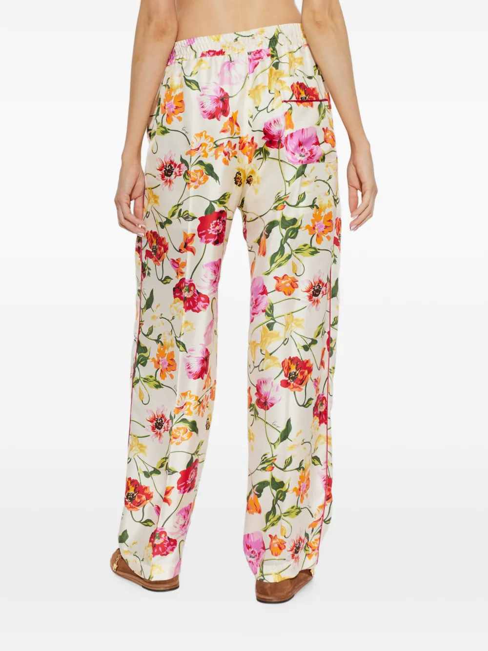 Kenzo Broek met bloemenprint Beige
