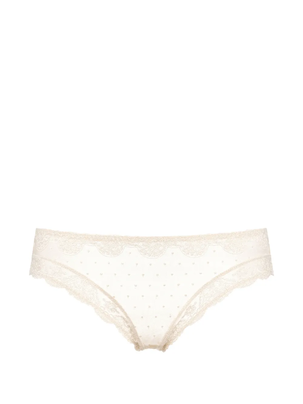 ERES Pommette Slip mit Spitzenbesatz - Nude