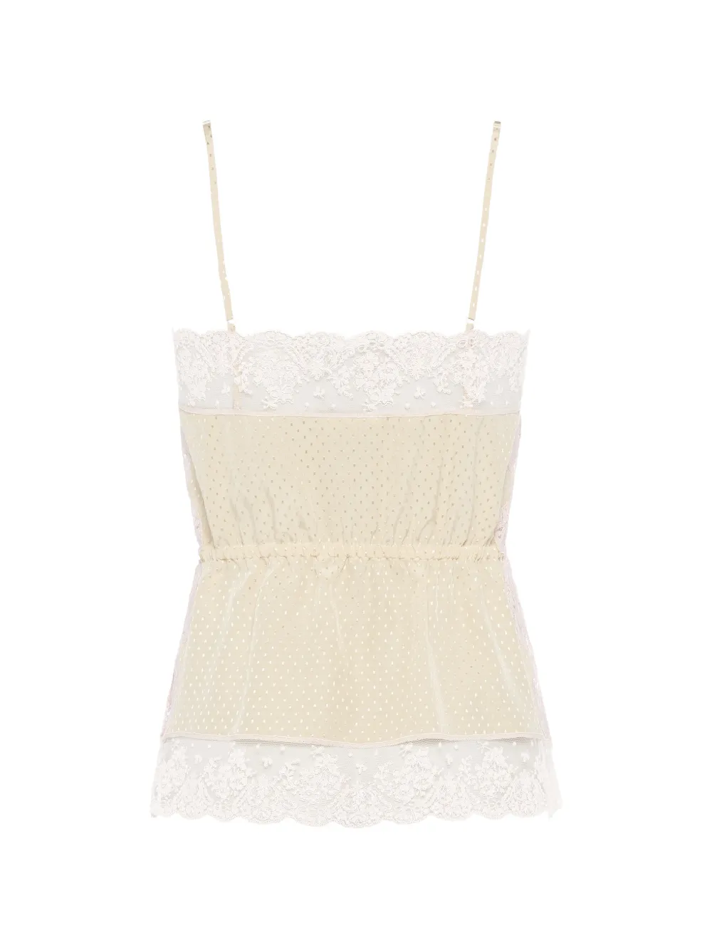 ERES Pureté hemd met kanten afwerking Beige