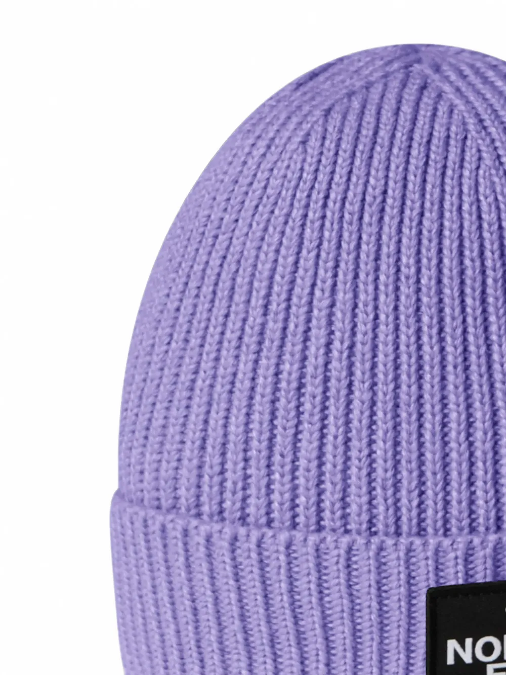 The North Face Kids Ribgebreide muts met logo-patch Paars