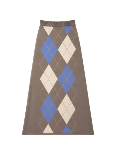 Chinti & Parker argyle-knit midi skirt